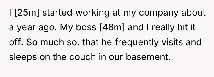 I [25m] started working at my company about a year...