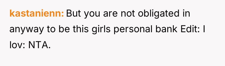 kastanienn But you are not obligated in anyway to be...