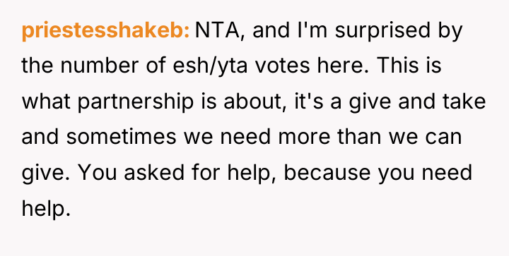 priestesshakeb NTA, and I'm surprised by the number of esh/yta...