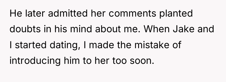 He later admitted her comments planted doubts in his mind...