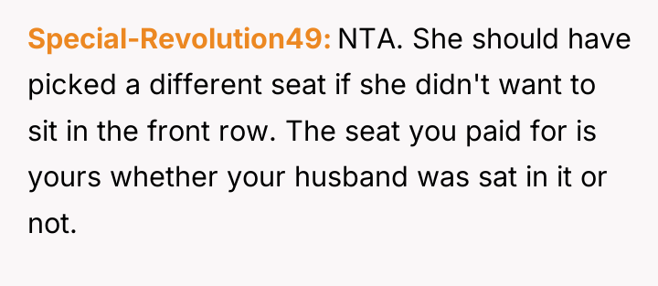 Special-Revolution49 NTA. She should have picked a different seat if...