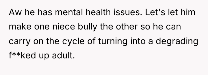 Aw he has mental health issues. Let's let him make...