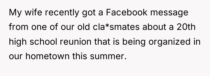My wife recently got a Facebook message from one of...