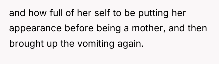 and how full of her self to be putting her...