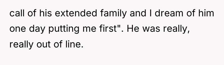 call of his extended family and I dream of him...