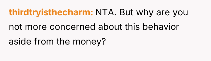 thirdtryisthecharm NTA. But why are you not more concerned about...