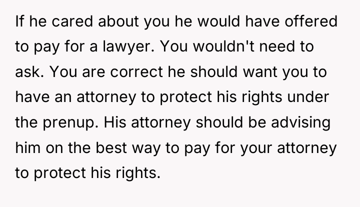 If he cared about you he would have offered to...