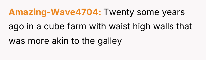 Amazing-Wave4704 Twenty some years ago in a cube farm with...