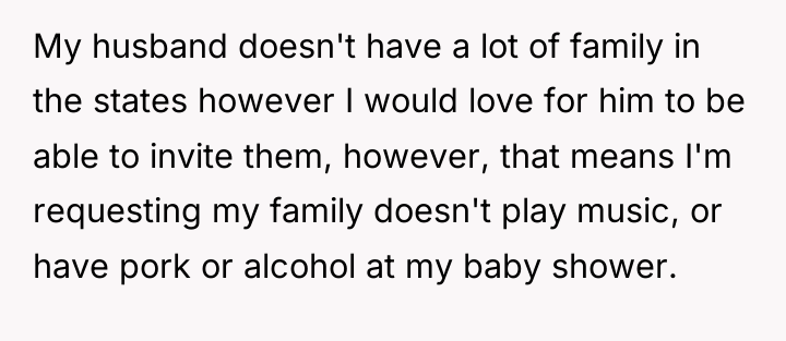 My husband doesn't have a lot of family in the...
