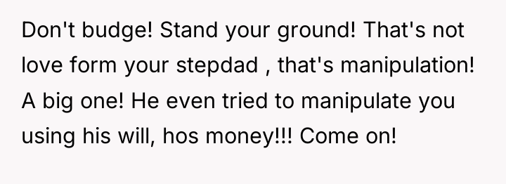 Don't budge! Stand your ground! That's not love form your...
