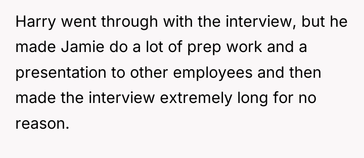 Harry went through with the interview, but he made Jamie...