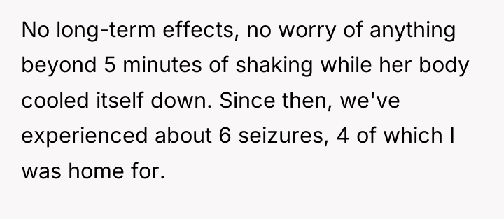 No long-term effects, no worry of anything beyond 5 minutes...