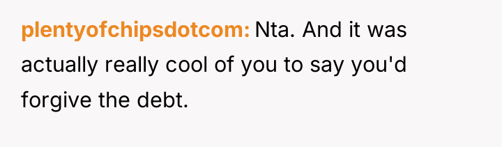 plentyofchipsdotcom Nta. And it was actually really cool of you...