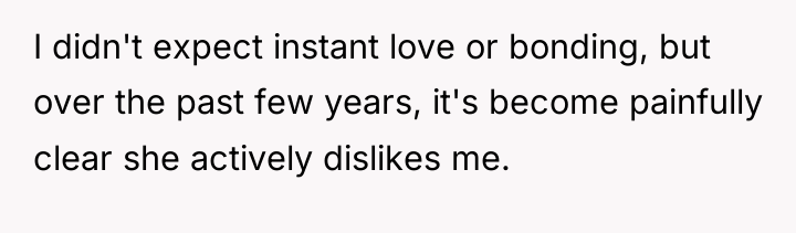I didn't expect instant love or bonding, but over the...