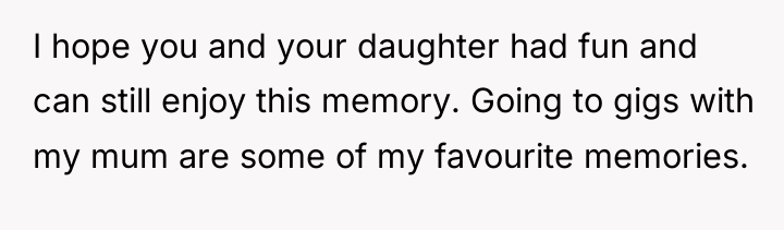 I hope you and your daughter had fun and can...