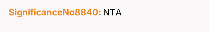 SignificanceNo8840 NTA