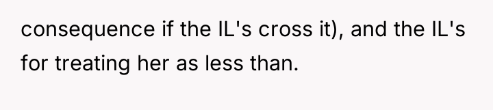 consequence if the IL's cross it), and the IL's for...