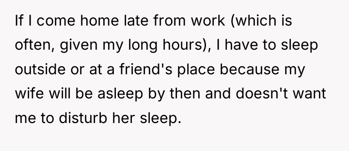 If I come home late from work (which is often,...