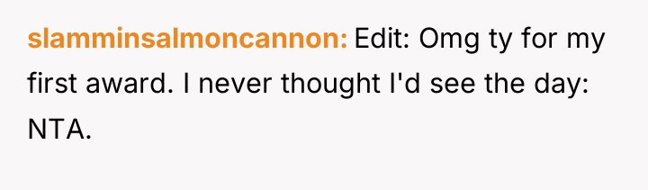 slamminsalmoncannon Edit: Omg ty for my first award. I never...