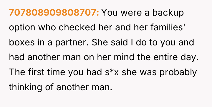 707808909808707 You were a backup option who checked her and...