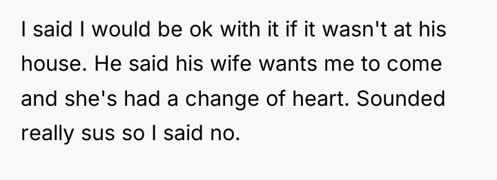 I said I would be ok with it if it...