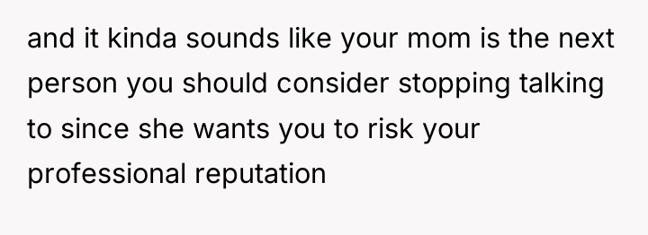 and it kinda sounds like your mom is the next...