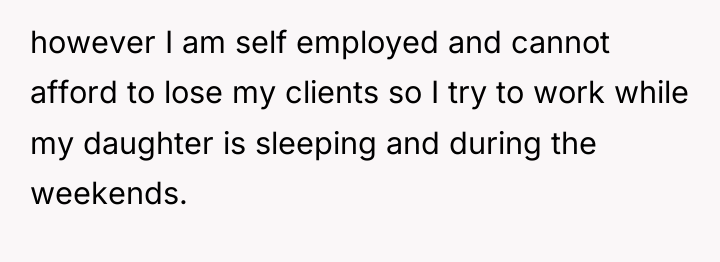 however I am self employed and cannot afford to lose...