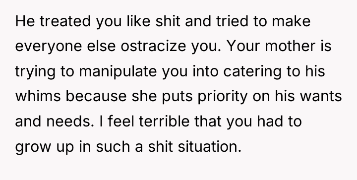 He treated you like shit and tried to make everyone...