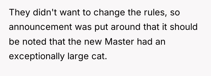 They didn't want to change the rules, so announcement was...
