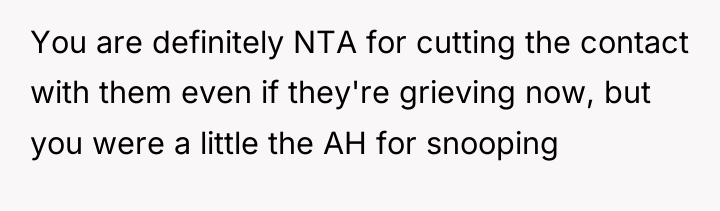 You are definitely NTA for cutting the contact with them...