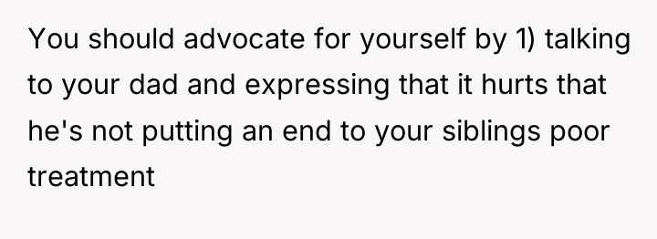 You should advocate for yourself by 1) talking to your...