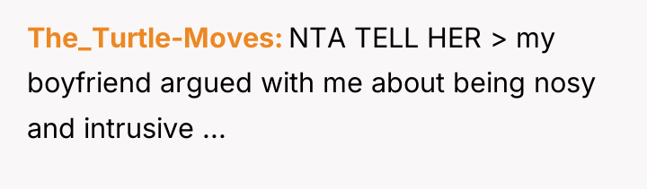 The_Turtle-Moves NTA TELL HER > my boyfriend argued with me...