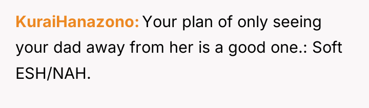 KuraiHanazono Your plan of only seeing your dad away from...
