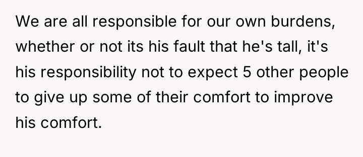 We are all responsible for our own burdens, whether or...