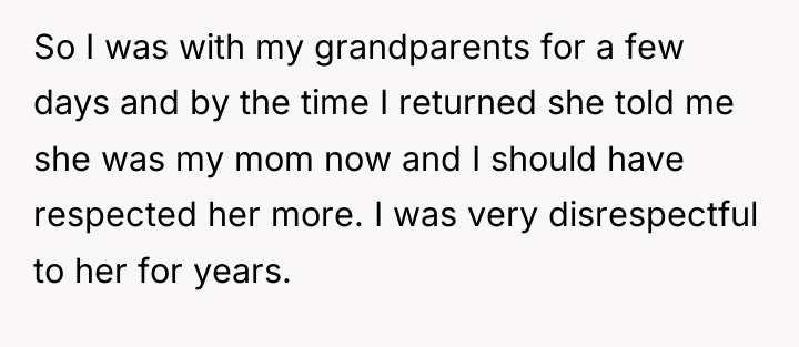 So I was with my grandparents for a few days...