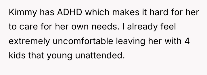 Kimmy has ADHD which makes it hard for her to...
