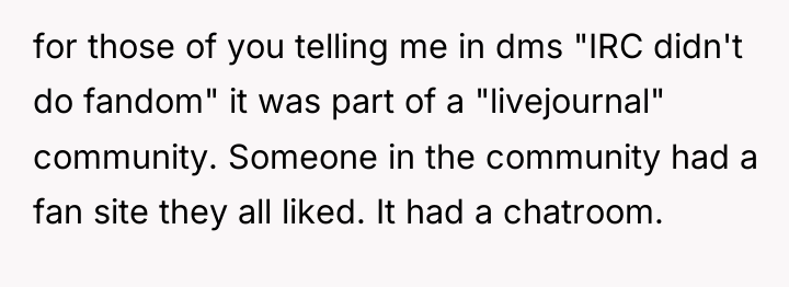 for those of you telling me in dms "IRC didn't...