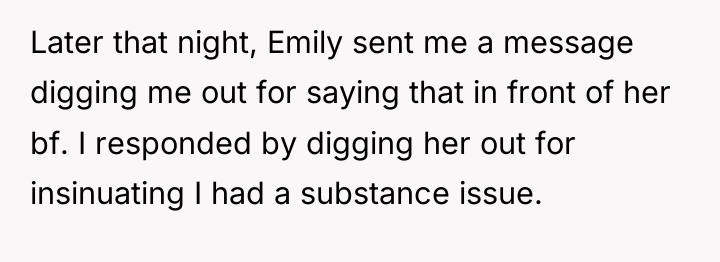 Later that night, Emily sent me a message digging me...