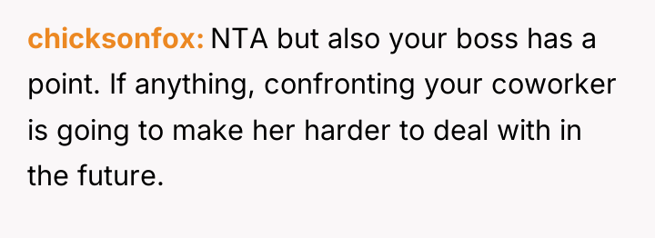 chicksonfox NTA but also your boss has a point. If...