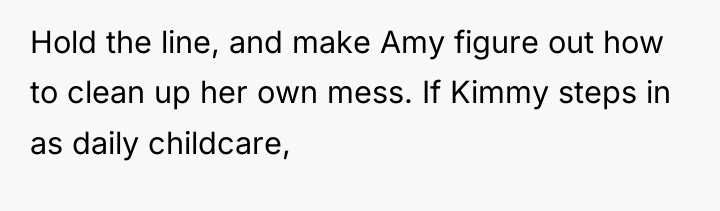 Hold the line, and make Amy figure out how to...