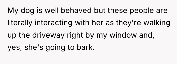 My dog is well behaved but these people are literally...