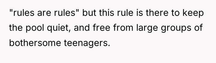 "rules are rules" but this rule is there to keep...