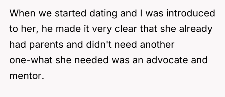When we started dating and I was introduced to her,...