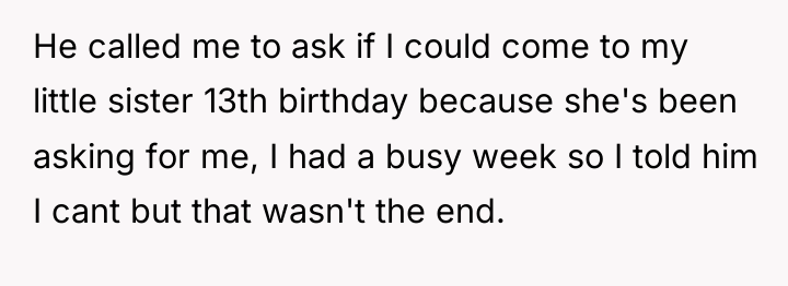 He called me to ask if I could come to...