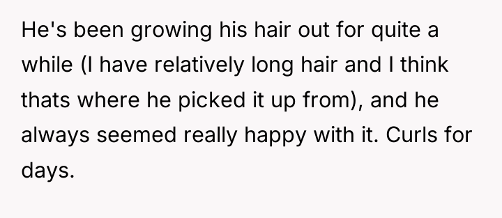 He's been growing his hair out for quite a while...