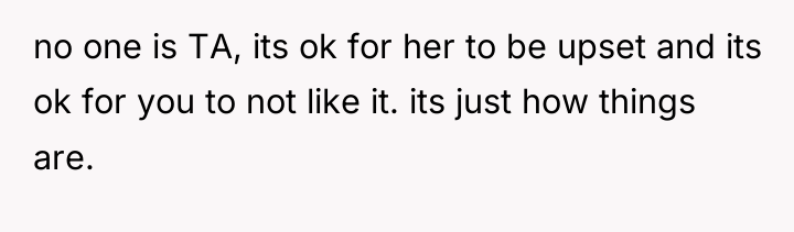 no one is TA, its ok for her to be...