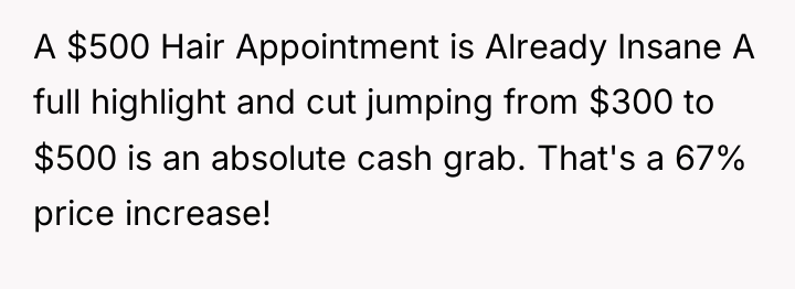 A $500 Hair Appointment is Already Insane A full highlight...
