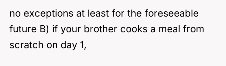 no exceptions at least for the foreseeable future B) if...
