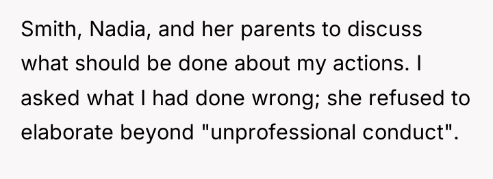 Smith, Nadia, and her parents to discuss what should be...