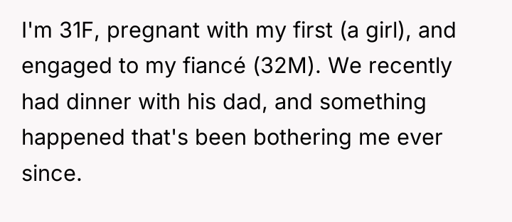 I'm 31F, pregnant with my first (a girl), and engaged...